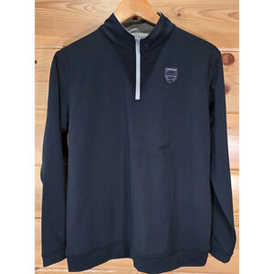 PETER MILLAR Youth XL (13-14) Black 1/4 Zip Long Sleeve Pullover Calabasas READ